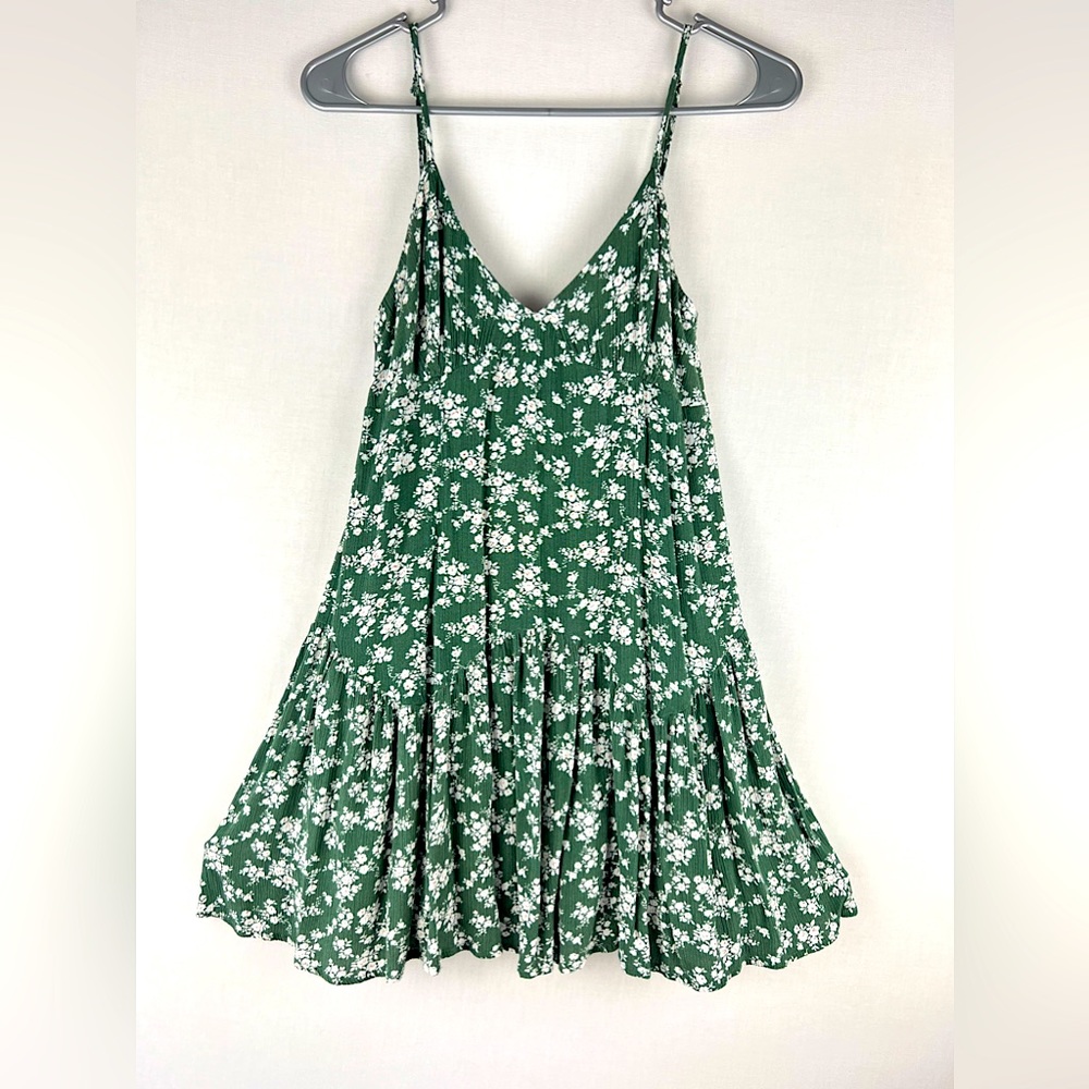 By Together Floral Mini Dress Spaghetti Strap Green Women’s Dress Size Large